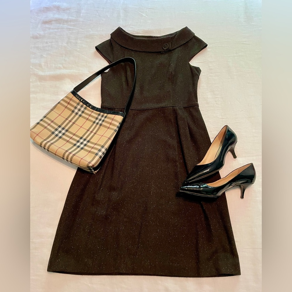 Ann Taylor Brown Tweed Dress (size 6)
